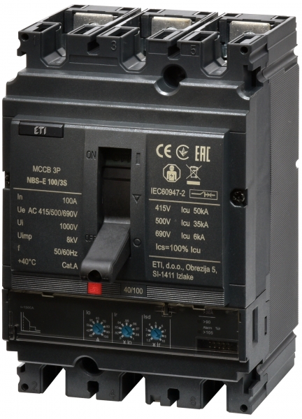 Автоматический выключатель NBS-E 100/3S 100A 3P (Артикул: 4673043)